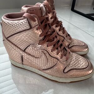 Nike Women's Metallic Rose High-Top Sneakers
